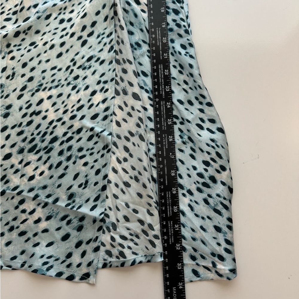 CIDER Blue Spot‎ Leopard Print Drawstring Split M… - image 6